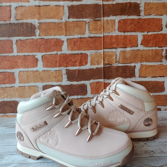 NEW Timberland Euro Sprint Mid Hiker Light Pink - Picture 5 of 8